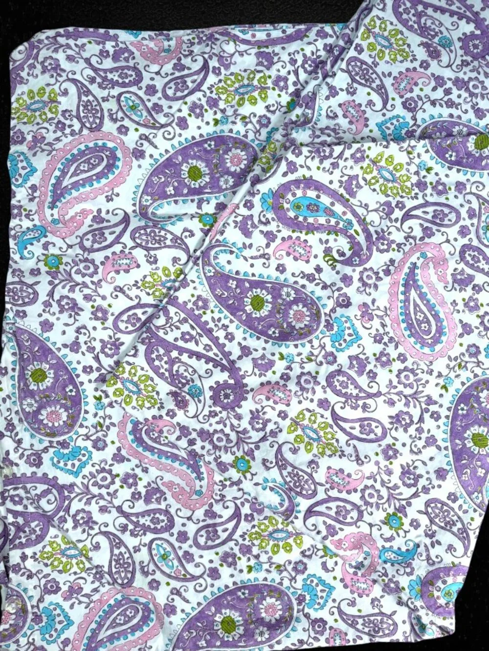Pottery Barn Kids Brooklyn Paisley Twin Duvet Cover Lavender Purple Floral Boho